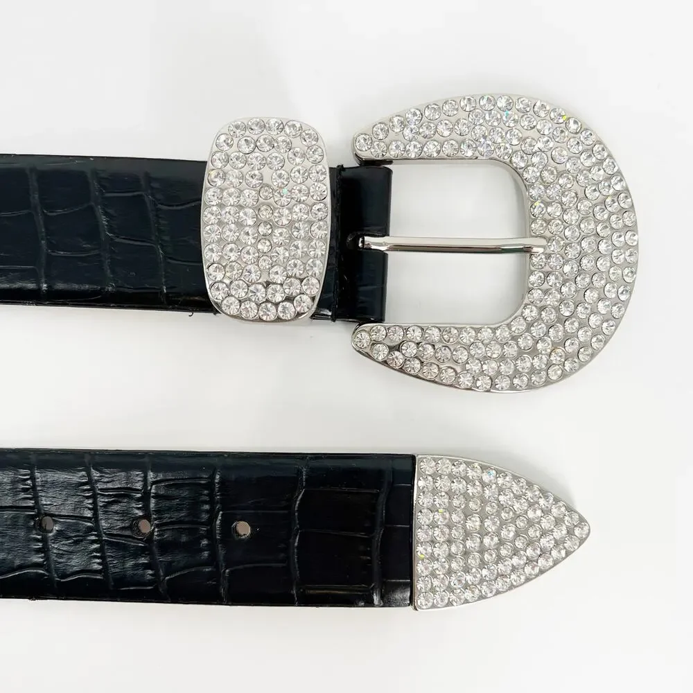 Y2K rhinestone buckle belt bling blingy 2000s vintage